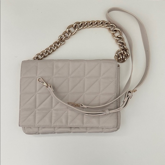 Urban Expressions Beige Faux Leather Shoulder Purse - Picture 1 of 6